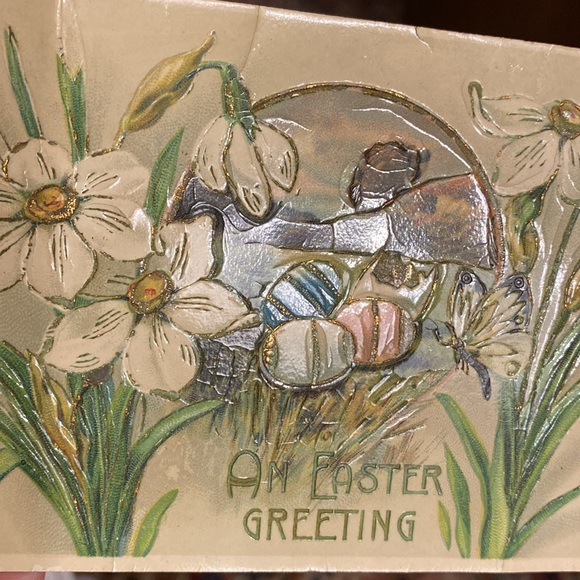 Antique Embossed Easter Greeting Postcard- No Writing - Picture 3 of 8
